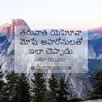 Picture 07 - లేవీకాండం 14:33 TELIRV - తరువాత యెహోవా, - Bible Verse Picture