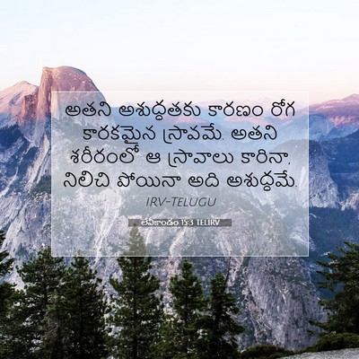 Picture 07 - లేవీకాండం 15:3 TELIRV - అతని అశుద్ధతకు - Bible Verse Picture