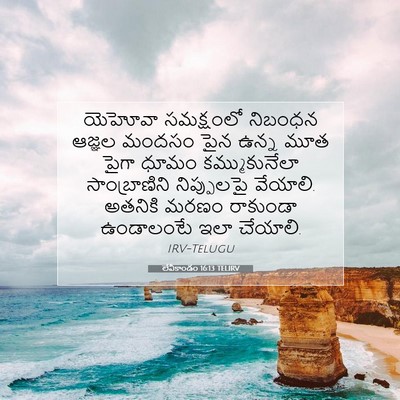 Picture 07 - లేవీకాండం 16:13 TELIRV - యెహోవా సమక్షంలో - Bible Verse Picture