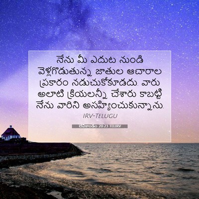 Picture 07 - లేవీకాండం 20:23 TELIRV - నేను మీ ఎదుట నుండి - Bible Verse Picture