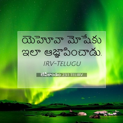 Picture 07 - లేవీకాండం 23:1 TELIRV - యెహోవా మోషేకు ఇలా - Bible Verse Picture