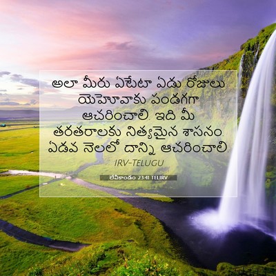 Picture 07 - లేవీకాండం 23:41 TELIRV - అలా మీరు ఏటేటా ఏడు - Bible Verse Picture
