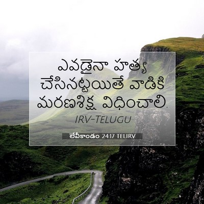 Picture 07 - లేవీకాండం 24:17 TELIRV - ఎవడైనా హత్య - Bible Verse Picture