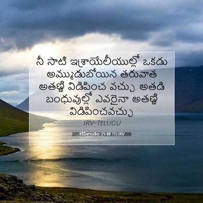Picture 07 - లేవీకాండం 25:48 TELIRV - నీ సాటి - Bible Verse Picture