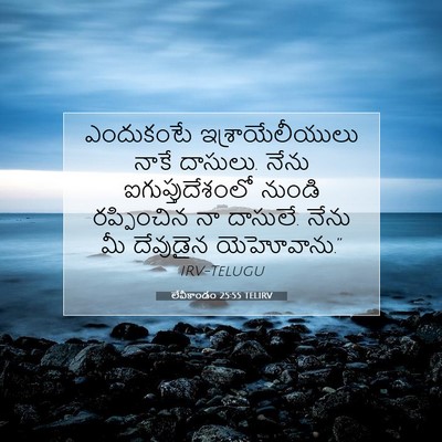 Picture 07 - లేవీకాండం 25:55 TELIRV - ఎందుకంటే - Bible Verse Picture