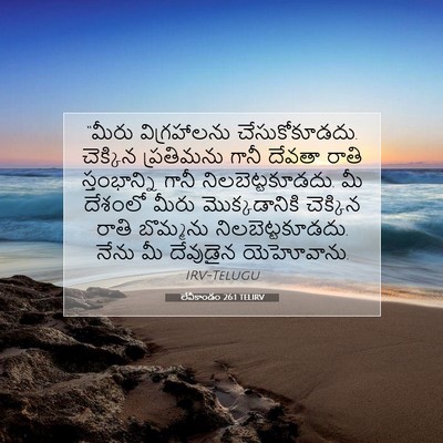 Picture 07 - లేవీకాండం 26:1 TELIRV - “మీరు విగ్రహాలను - Bible Verse Picture