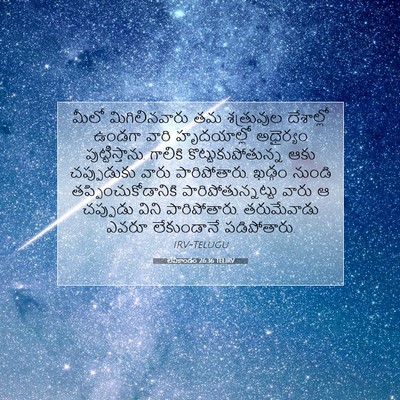 Picture 07 - లేవీకాండం 26:36 TELIRV - మీలో మిగిలినవారు - Bible Verse Picture
