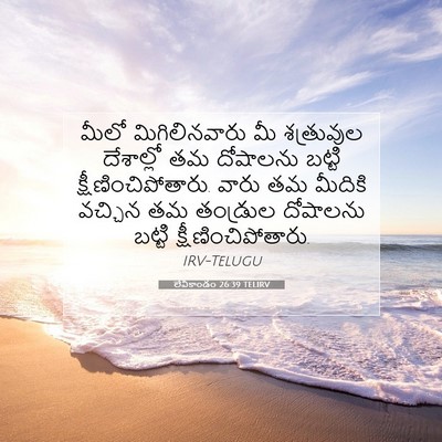 Picture 07 - లేవీకాండం 26:39 TELIRV - మీలో మిగిలినవారు - Bible Verse Picture