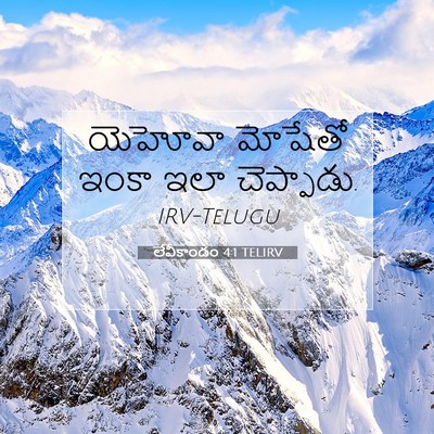 Picture 07 - లేవీకాండం 4:1 TELIRV - యెహోవా మోషేతో - Bible Verse Picture