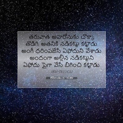 Picture 07 - లేవీకాండం 8:7 TELIRV - తరువాత అహరోనుకు - Bible Verse Picture