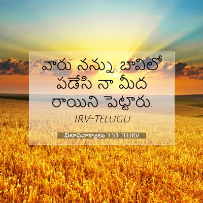 Picture 07 - విలాపవాక్యాలు 3:53 TELIRV - వారు నన్ను బావిలో - Bible Verse Picture