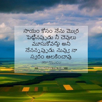 Picture 07 - విలాపవాక్యాలు 3:56 TELIRV - సాయం కోసం నేను - Bible Verse Picture
