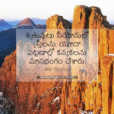 Picture 07 - విలాపవాక్యాలు 5:11 TELIRV - శత్రువులు - Bible Verse Picture