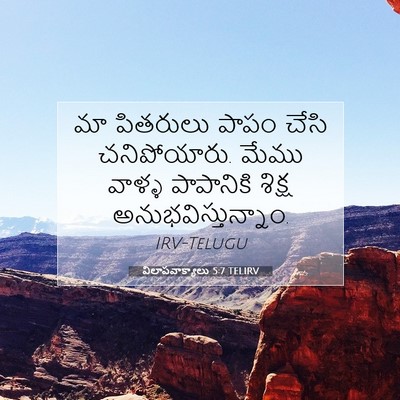 Picture 07 - విలాపవాక్యాలు 5:7 TELIRV - మా పితరులు పాపం - Bible Verse Picture
