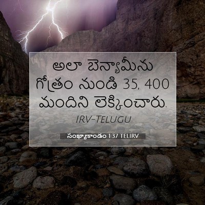 Picture 07 - సంఖ్యాకాండం 1:37 TELIRV - అలా బెన్యామీను - Bible Verse Picture