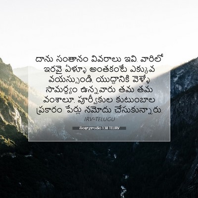 Picture 07 - సంఖ్యాకాండం 1:38 TELIRV - దాను సంతానం - Bible Verse Picture