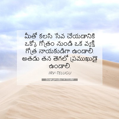 Picture 07 - సంఖ్యాకాండం 1:4 TELIRV - మీతో కలసి సేవ - Bible Verse Picture