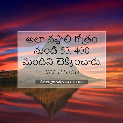 Picture 07 - సంఖ్యాకాండం 1:43 TELIRV - అలా నఫ్తాలి - Bible Verse Picture