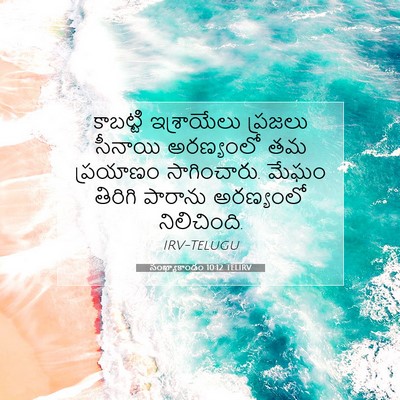 Picture 07 - సంఖ్యాకాండం 10:12 TELIRV - కాబట్టి ఇశ్రాయేలు - Bible Verse Picture