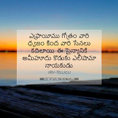 Picture 07 - సంఖ్యాకాండం 10:22 TELIRV - ఎఫ్రాయీము గోత్రం - Bible Verse Picture