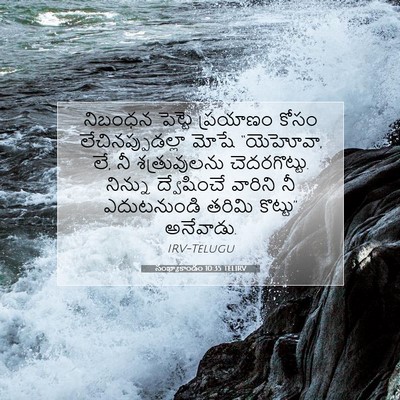 Picture 07 - సంఖ్యాకాండం 10:35 TELIRV - నిబంధన పెట్టె - Bible Verse Picture