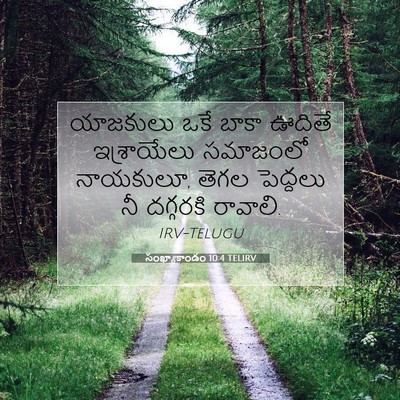 Picture 07 - సంఖ్యాకాండం 10:4 TELIRV - యాజకులు ఒకే బాకా - Bible Verse Picture