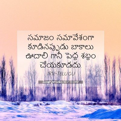 Picture 07 - సంఖ్యాకాండం 10:7 TELIRV - సమాజం సమావేశంగా - Bible Verse Picture