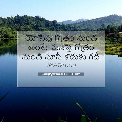 Picture 07 - సంఖ్యాకాండం 13:11 TELIRV - యోసేపు గోత్రం - Bible Verse Picture