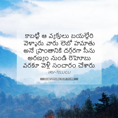 Picture 07 - సంఖ్యాకాండం 13:21 TELIRV - కాబట్టి ఆ - Bible Verse Picture