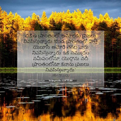 Picture 07 - సంఖ్యాకాండం 13:29 TELIRV - దక్షిణ ప్రాంతంలో - Bible Verse Picture