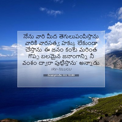 Picture 07 - సంఖ్యాకాండం 14:12 TELIRV - నేను వారి మీద - Bible Verse Picture