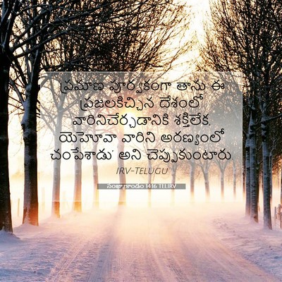 Picture 07 - సంఖ్యాకాండం 14:16 TELIRV - ‘ప్రమాణ పూర్వకంగా - Bible Verse Picture