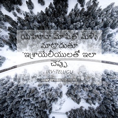 Picture 07 - సంఖ్యాకాండం 15:17 TELIRV - యెహోవా మోషేతో - Bible Verse Picture