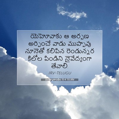Picture 07 - సంఖ్యాకాండం 15:4 TELIRV - యెహోవాకు ఆ అర్పణ - Bible Verse Picture