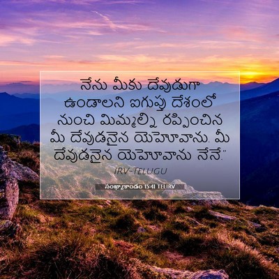Picture 07 - సంఖ్యాకాండం 15:41 TELIRV - నేను మీకు - Bible Verse Picture