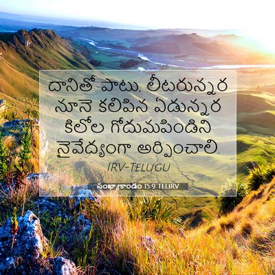 Picture 07 - సంఖ్యాకాండం 15:9 TELIRV - దానితో పాటు, - Bible Verse Picture