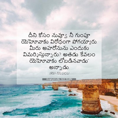 Picture 07 - సంఖ్యాకాండం 16:11 TELIRV - దీని కోసం నువ్వూ, - Bible Verse Picture