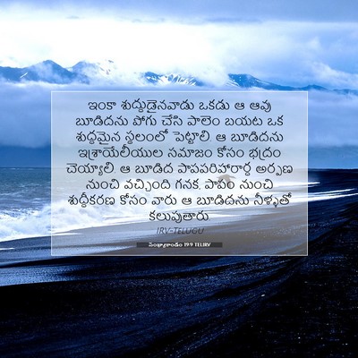 Picture 07 - సంఖ్యాకాండం 19:9 TELIRV - ఇంకా - Bible Verse Picture