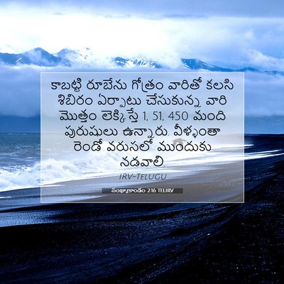 Picture 07 - సంఖ్యాకాండం 2:16 TELIRV - కాబట్టి రూబేను - Bible Verse Picture