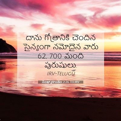 Picture 07 - సంఖ్యాకాండం 2:26 TELIRV - దాను గోత్రానికి - Bible Verse Picture