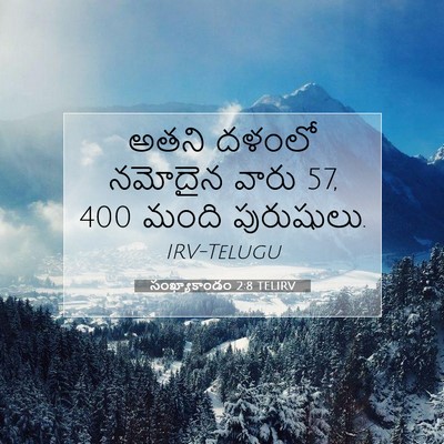 Picture 07 - సంఖ్యాకాండం 2:8 TELIRV - అతని దళంలో నమోదైన - Bible Verse Picture