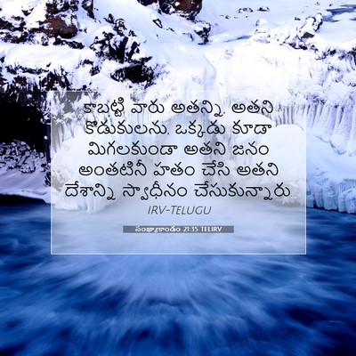 Picture 07 - సంఖ్యాకాండం 21:35 TELIRV - కాబట్టి వారు - Bible Verse Picture