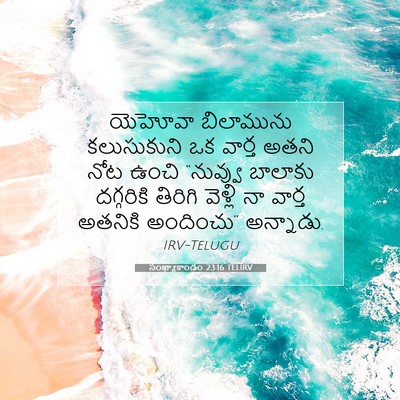 Picture 07 - సంఖ్యాకాండం 23:16 TELIRV - యెహోవా బిలామును - Bible Verse Picture