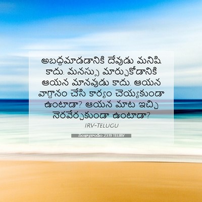 Picture 07 - సంఖ్యాకాండం 23:19 TELIRV - అబద్ధమాడడానికి - Bible Verse Picture