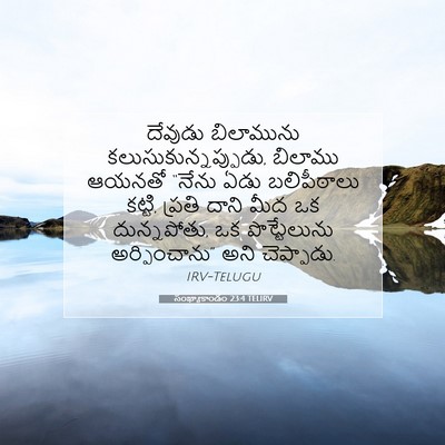 Picture 07 - సంఖ్యాకాండం 23:4 TELIRV - దేవుడు బిలామును - Bible Verse Picture