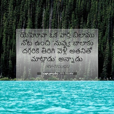 Picture 07 - సంఖ్యాకాండం 23:5 TELIRV - యెహోవా ఒక వార్త - Bible Verse Picture
