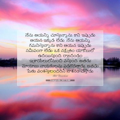 Picture 07 - సంఖ్యాకాండం 24:17 TELIRV - నేను ఆయన్ని - Bible Verse Picture