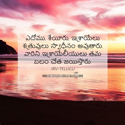 Picture 07 - సంఖ్యాకాండం 24:18 TELIRV - ఎదోము, శేయీరు, - Bible Verse Picture