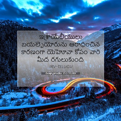 Picture 07 - సంఖ్యాకాండం 25:3 TELIRV - ఇశ్రాయేలీయులు - Bible Verse Picture