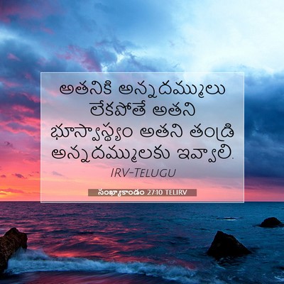 Picture 07 - సంఖ్యాకాండం 27:10 TELIRV - అతనికి - Bible Verse Picture